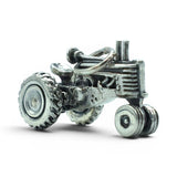 Sterling Silver or Gold Vermeil Tractor Pendant for Necklace BCS Moving Wheels