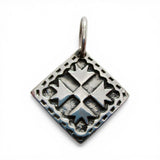 Sterling Silver Goose Feet Quilt Block Pattern Charm for Bracelet Quilting New