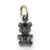 TINY Sterling Silver Teddy Bear Charm Miniature Small Finding Jewelry Making