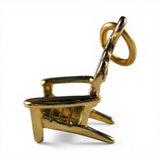 Sterling Silver Gold Vermeil Adirondack Chair Charm for Bracelet Vacation Gift