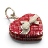 Sterling Silver Enamel Red White Chocolates Box Charm for Bracelet Always Love
