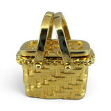 Gold Vermeil on Sterling Silver Grandma's Picnic Basket Movable Charm BCB