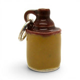 Sterling Silver Enamel Little Brown Jug Charm for Bracelet Stoneware Gift BCS
