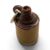 Sterling Silver Enamel Little Brown Jug Charm for Bracelet Stoneware Gift BCS