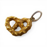 Sterling Silver Enamel Soft Pretzel Charm for Bracelet Food Jewelry German 925