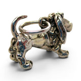 Sterling Silver Basset Hound Charm for Bracelet Dog Breed Jewelry Vintage New