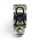 Sterling Silver Mom Charm Bead for Bracelet Converter Adapter Hanger Mother Gift