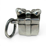 Sterling Silver Gift Wrapped Box Charm for Bracelet Present Bow Vintage New