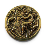Cupid Playing Flute Brass Pin