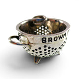 Sterling Silver Colander Bowl Pendant for Necklace Pasta Chef Cook Kitchen Gift