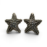 Sterling Siliver Enamel Starfish Post Earrings Beach Vacation Jewerly New Old
