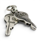 Sterling Silver 1st Car Keys Charm for Bracelet First Car Gift Vintage New