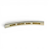 Sterling Silver Engravable Bangle Charm Bracelet Brown County Silver Vintage New