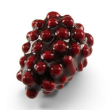 Sterling Silver & Enamel Red Raspberry Pendant for Necklace Fruit Jewelry Berry
