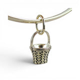 Sterling Silver Mini Measuring Basket Charm for Bracelet Zechariah 5 6