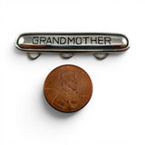 Sterling Silver Grandmother Charm Hanger Pin Holder Brooch Grandma Gift New Old