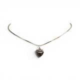 Sterling Silver Puffy Heart Charm for Bracelet Ribbon Bow Vintage New Gift 11