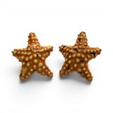 Sterling Siliver Enamel Starfish Post Earrings Beach Vacation Jewerly New Old