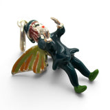 Sterling SIlver Enamel Blue Fairy Charm for Bracelet Gardener Gift Mini Wings