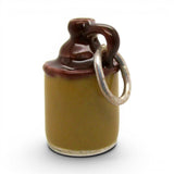 Sterling Silver Enamel Little Brown Jug Charm for Bracelet Stoneware Gift BCS