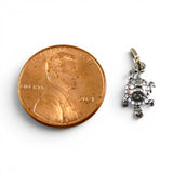 TINY Sterling Silver Turtle Charm Miniature Small Finding Jewelry Making Mini