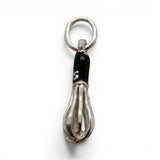 Sterling Silver Enamel Kitchen Whisk Charm for Bracelet Baker Baking Chef Gift