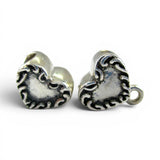 Sterling Silver Heart Charm Adapter Hanger Bead Pandora Compatible Bracelet