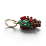 Sterling Silver & Enamel Talking Apple Tree Charm for Bracelet Vintage Oz 3D