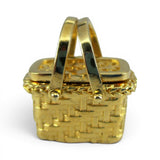 Gold Vermeil on Sterling Silver Grandma's Picnic Basket Movable Charm BCB