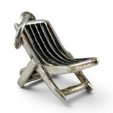 Sterling Silver Beach Chair Charm for Bracelet Summer Vacation Ocean Jewelry
