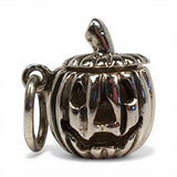 Sterlng Silver Jack o' Lantern Charm for Bracelet Vintage Halloween Pumpkin New