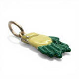 Sterling Silver Enamel Garden Gloves Charm for Bracelet Gardening Gift Yellow