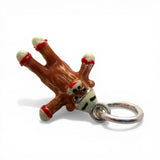 Sterling Silver Enamel Sock Monkey Charm for Bracelet Vintage Nostalgia Gift