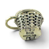 Sterling Silver Mini Measuring Basket Charm for Bracelet Zechariah 5 6
