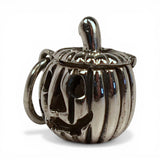 Sterlng Silver Jack o' Lantern Charm for Bracelet Vintage Halloween Pumpkin New