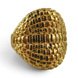 Big Gold Vermeil Appalachian Egg Basket Pendant for Necklace BCB Vintage