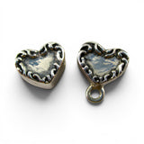 Sterling Silver Heart Charm Adapter Hanger Bead Pandora Compatible Bracelet