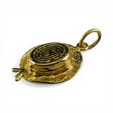 Sterling Silver Gold Vermeil Garden Hat Charm for Bracelet Gardening Gift Summer