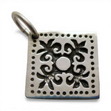 Sterling Silver Fleur de Lis Quilt Pattern Charm for Bracelet French Design New