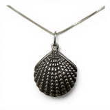 Sterling Silver Scallop Shell Pendant for Necklace Summer Vacation Jewelry Beach