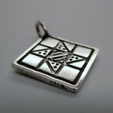 Sterling Silver Friendship Star Quilt Block Pattern Charm for Bracelet New Old