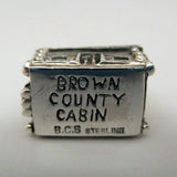 Silver Log Cabin Charm