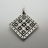 Sterling Silver 8 Point Star-Revised Quilt Square Charm Brown County Silver