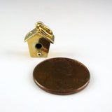 Small Gold Vermeil Country Birdhouse Charm