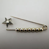 Star Charm Pin with Beads