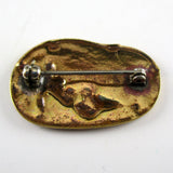 Reclining Lady in Garden Brass Pin