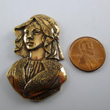 Lady of Lorraine France Brass Pin