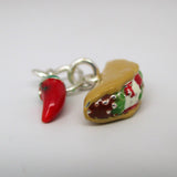 Taco and Chili Pepper Charm