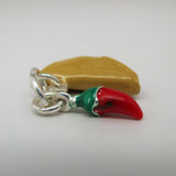 Taco and Chili Pepper Charm