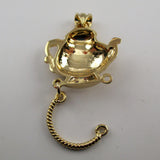 Teapot Charm Holder - Gold Vermeil